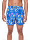 Men's Swimwear Shorts Blue with Patterns