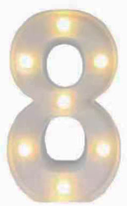 Decorative Lamp Letter White