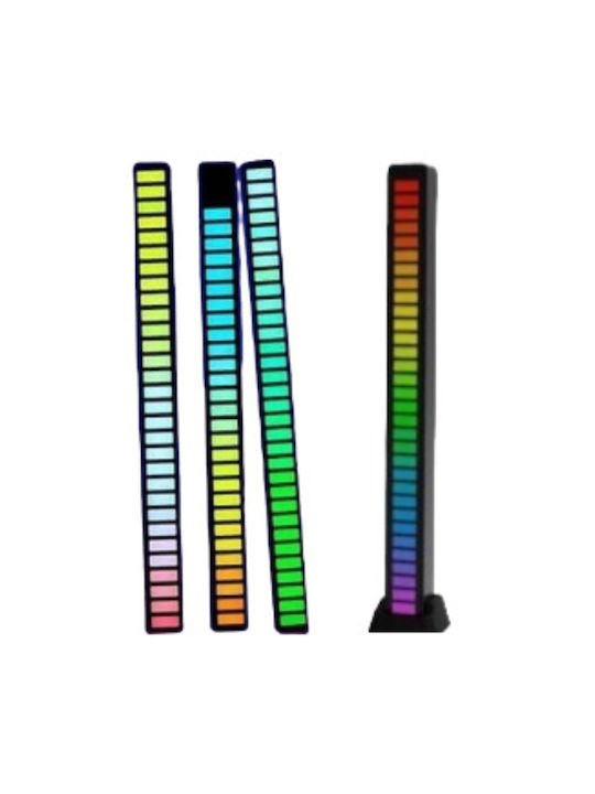 Decorativă Lampă cu Iluminare RGB Baruri LED Negru