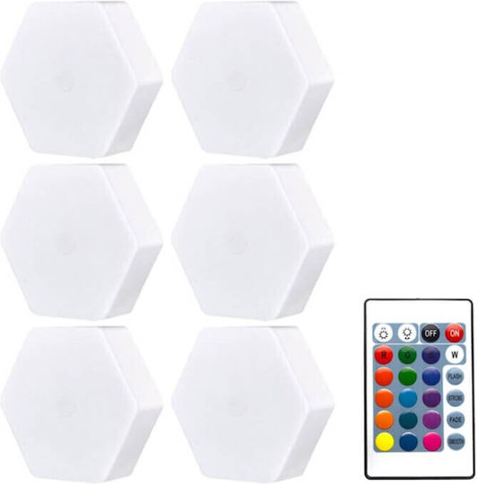 Lustră Decorativă Hexagon Alb 6buc