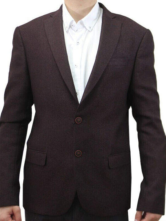 Men's Suit Jacket Burgundy