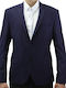 Men's Winter Suit Jacket Slim Fit Blue