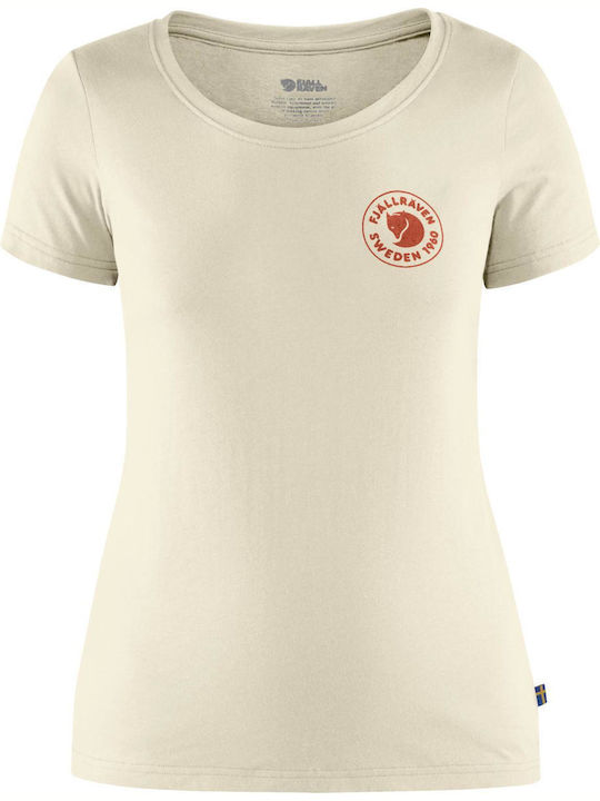 Fjallraven 1960 Logo Γυναικείο T-shirt Chalk White