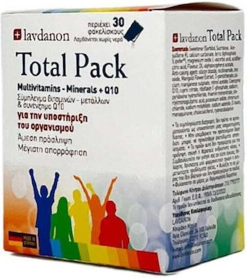 Lavdanon Total Pack Multivitamins Minerals Q10 Vitamin for Energy, Immune System Boost & Antioxidant Energy 30 sachets