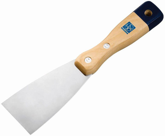 Lux Tools Spatula Metallic 50mm with Wooden Handle
