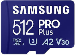 Samsung Pro Plus (2023) microSDXC 512GB Class 10 U3 V30 A2 UHS-I με USB Reader