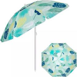 Beach Aluminum Umbrella 2m with Air Duct Green