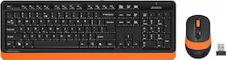 A4Tech FG1010 Fără fir - Set cu Mouse Engleză US