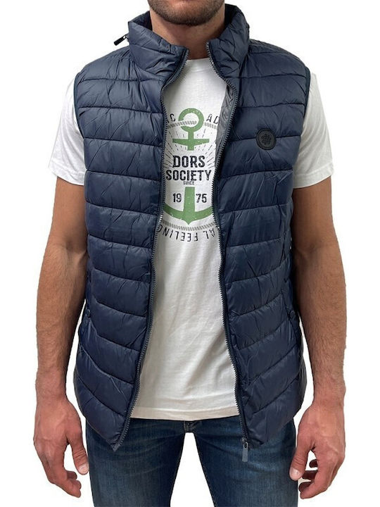 Dors Ärmellos Jacke Wasserdicht und Winddicht Blau