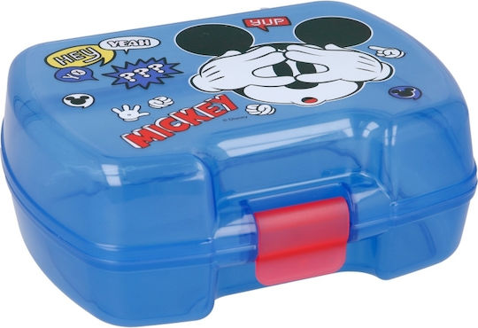 Mickey Mouse Clubhouse Recipient pentru copii din plastic Mickey Albastru deschis