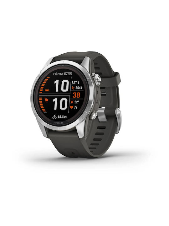 Garmin Fenix 7S Pro Solar Stainless Steel 42mm