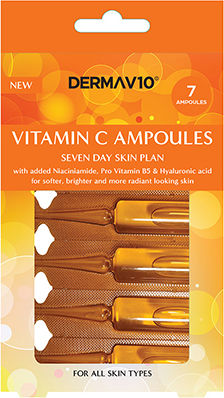 Derma V10 Serum Face with Vitamin C & Niacinamide for Radiance 7x2ml
