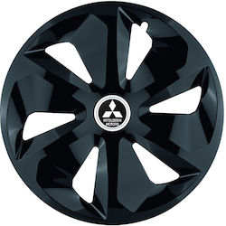 Jestic Τάσια 14" με Σήμα Mitsubishi 4τμχ Μαύρο 004-08041