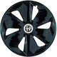 Jestic Set Capace De Roți Auto Compatibilitate Alfa Romeo 4 Bucăți 14 Negru/Negru