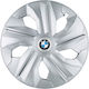 Jestic Car Hubcap Set with Bmw Emblem 15" 4pcs Silver