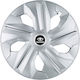 Jestic Car Hubcap Set with Daewoo Emblem 15" 4pcs Silver