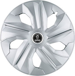 Jestic Car Hubcap Set with Saab Emblem 15" 4pcs Silver /Silver