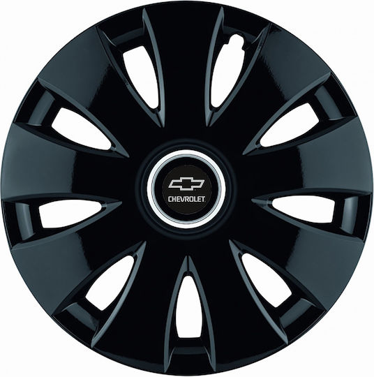 Jestic Set Capace De Roți Auto Compatibilitate Chevrolet 4 Bucăți 14 Negru
