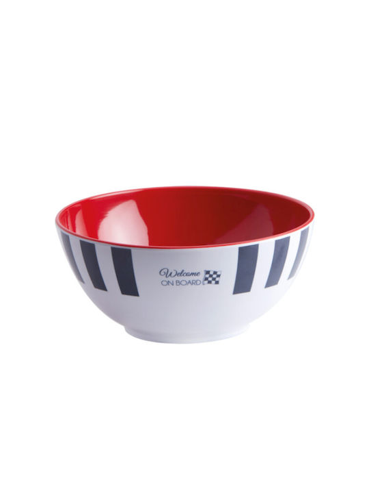 Marine Business Venezia Cereal Serving Bowl Round made of Melamine Red with Diameter 13cm 6pcs