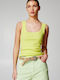 BSB Women's Summer Blouse Sleeveless Yellow