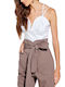 Women's Blouse Corset with Straps White