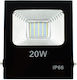 Flood Στεγανός Προβολέας LED 20W Ψυχρό Λευκό 6500K IP66