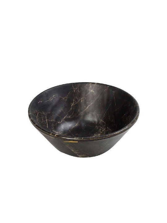 Espiel Wooden Salad Bowl Black 15x15cm