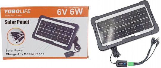 Panou Solar Încărcător 6W cu Ieșire USB pentru Dispozitive Portabile SK-02311