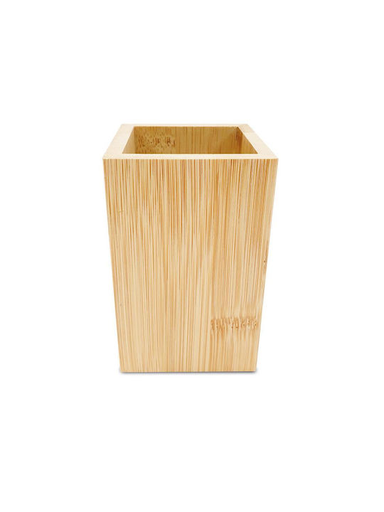 Wooden Cup Holder Countertop Beige