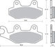 SBS Motorcycle Brake Pads for Kymco Agility 50