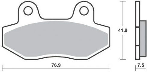 SBS Motorcycle Brake Pads Front for Kymco Jetix 125 Nexxon 125 Vespa 50