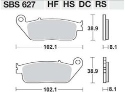 SBS Plăcuțe de frână pentru motociclete Față-spate FA142-FA226 pentru Triumph Tigru 800