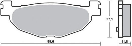 SBS Motorcycle Brake Pads Rear for Yamaha T-MAX 500 / YP 400 Majesty