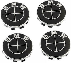 Radnabenkappen Bmw mit Innendurchmesser 68mm Schwarz 4Stück