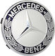 Τάπα Κέντρου Ζάντας Mercedes Benz με Εσωτερική Διάμετρο 73mm Μπλε/Χρώμιο 1τμχ