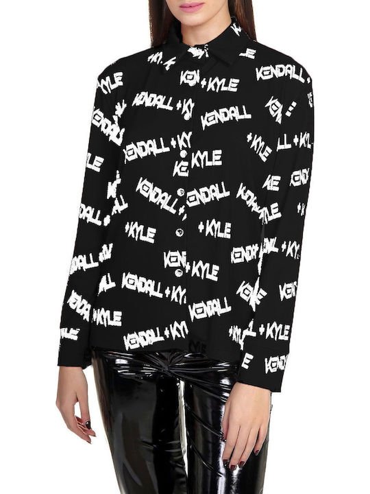 Kendall + Kylie Γυναικείο Πουκάμισο Μαύρο