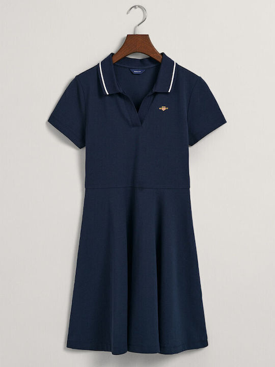 Gant Παιδικό Φόρεμα Κοντομάνικο Navy Μπλε