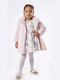 Evita Kids Dress Set with Coat Short Sleeve Pink