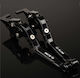 Moto Discovery Set of Motorcycle Brake/Clutch Levers Flexible Adjustable for Sym Cruisym 300 Black 713001/MXTL