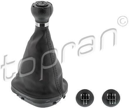 Topran Πόμολο Ταχυτήτων με Φούσκα για Volkswagen Touran / Caddy Μαύρο