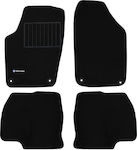 Velgum Set of Front and Rear Mats 4pcs from Carpet for Volkswagen Polo Black