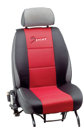 Kaver Spătar Auto 2buc Poliester Aero Roșu / Negru