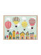 Walls Kinder Wandkunst Bunte Heißluftballons auf Segeltuch 50x40cm