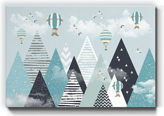 Walls Kids Wall Art Hot Air Balloons Mountains