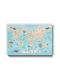 Walls Kids Wall Art Cute World Map on Canvas 50x40cm