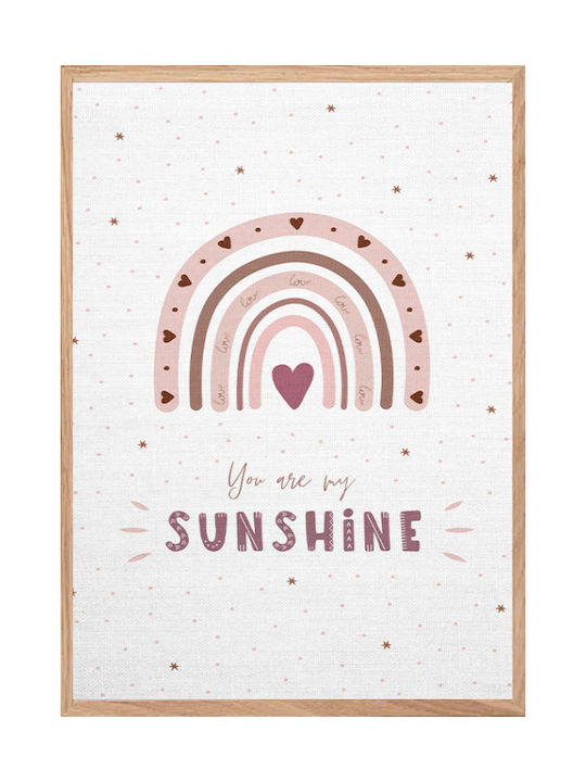 Walls Kids Framed Boho Rainbow on Canvas 20x30cm