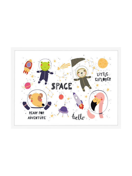 Walls Детско Рамка Animals In Space с Бяла Рамк...