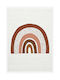 Walls Kids Wall Art Rustic Rainbow with White Frame on Canvas 20x30cm
