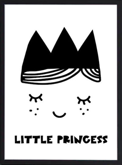 Walls Kids Wall Art Little Princess with Black Frame 40x50cm Wooden