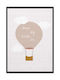 Walls Kids Wall Art Hot Air Balloon with Black Frame on Canvas 40x50cm